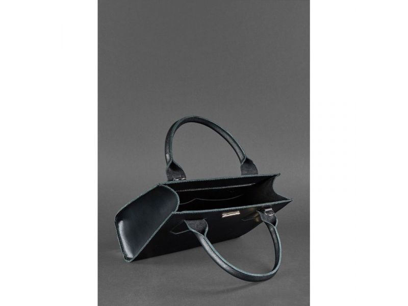 Кожаная женская сумка-кроссбоди черная Blackwood, фото 6