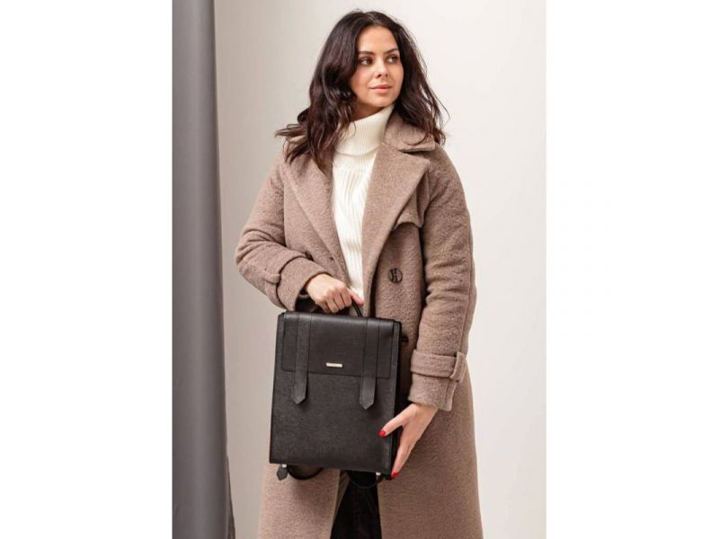 Женский кожаный черный рюкзак Blackwood, фото 7