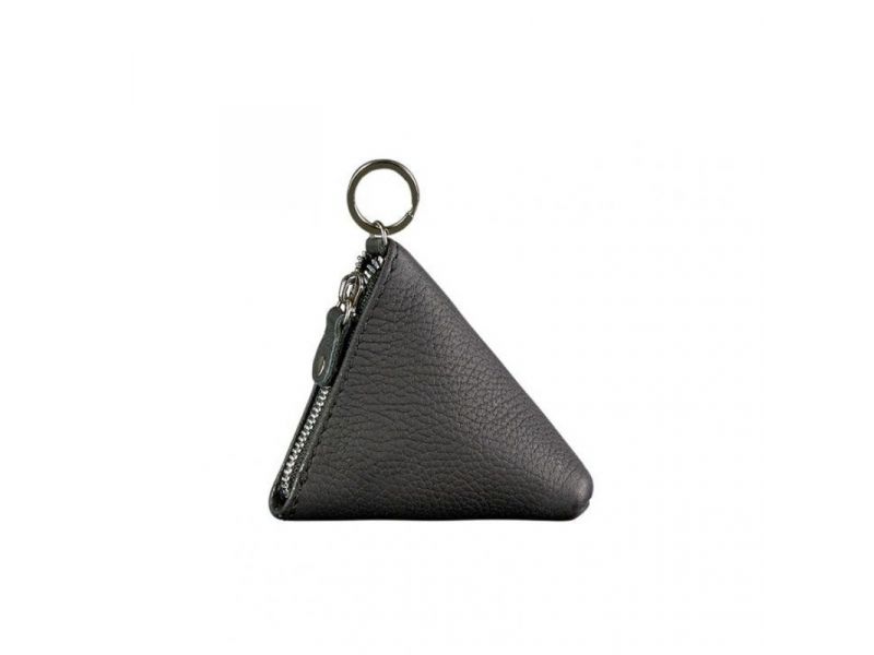 Кожаная монетница 2.0 Пирамида черная, фото 5
