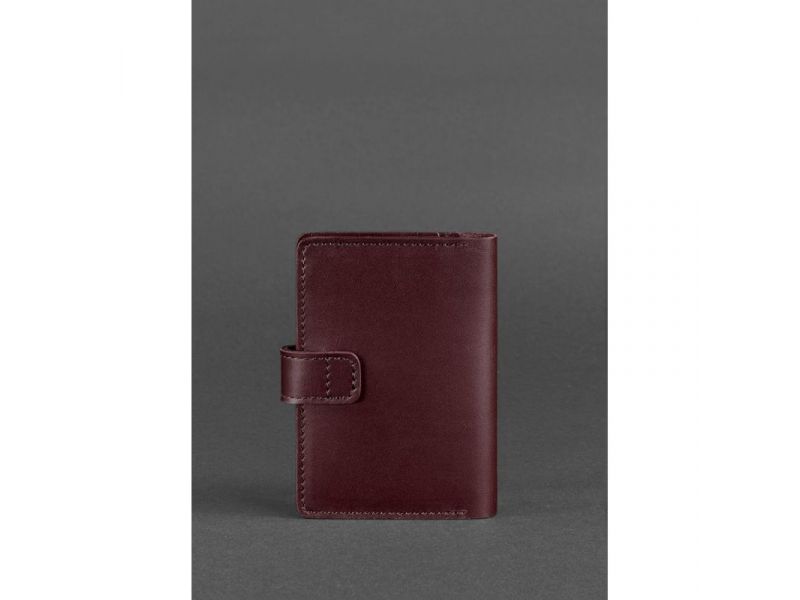 Кожаная обложка для паспорта 3.0 бордовая, фото 4