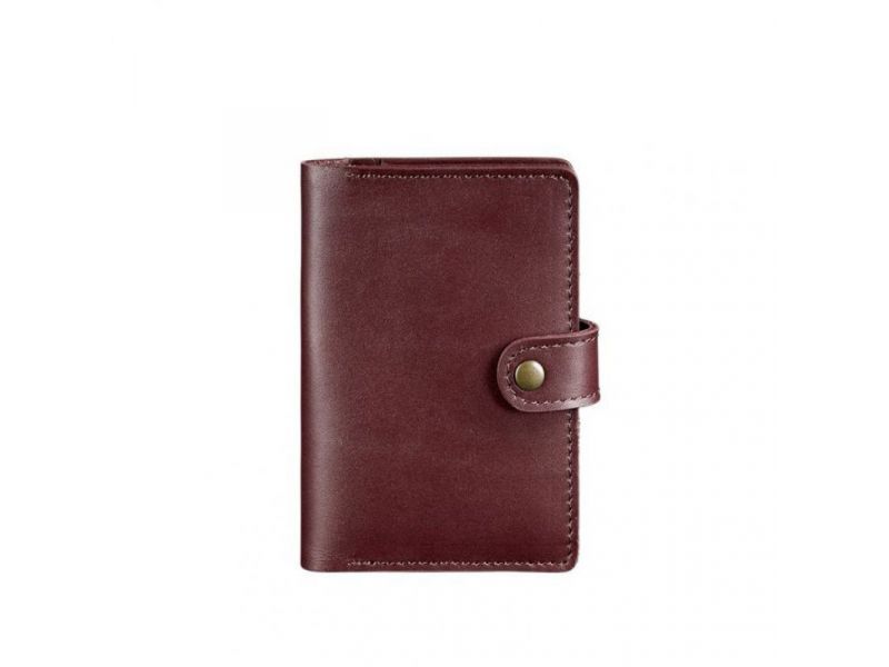 Кожаная обложка для паспорта 3.0 бордовая, фото 6