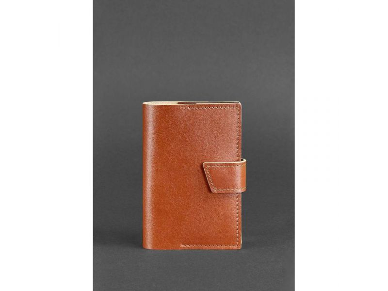 Кожаная обложка для паспорта 4.0 светло-коричневая, фото 1