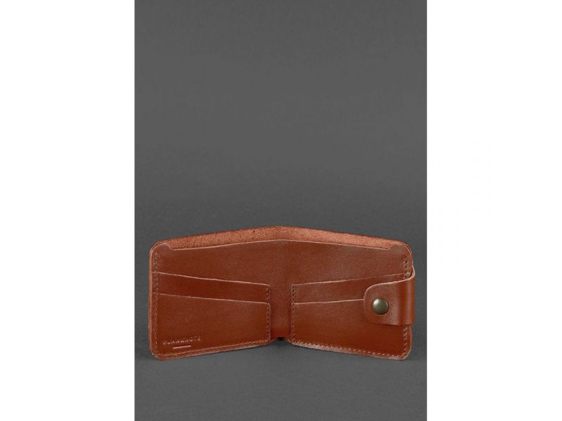 Кожаное портмоне 4.3 светло-коричневое, фото 3