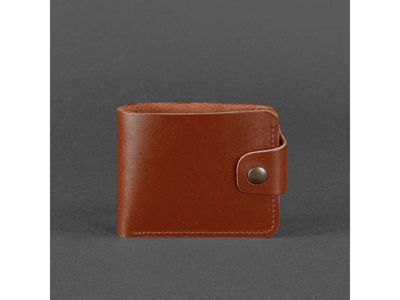 Кожаное портмоне 4.3 светло-коричневое, фото 5