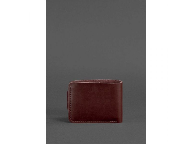 Кожаное портмоне 4.3 бордовое, фото 4