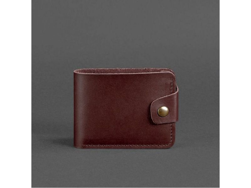 Кожаное портмоне 4.3 бордовое, фото 5