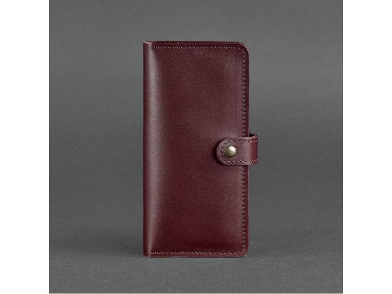 Кожаное женское портмоне 7.0 бордовое, фото 6