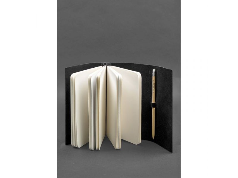 Кожаный блокнот (Софт-бук) 1.0 черный, фото 2