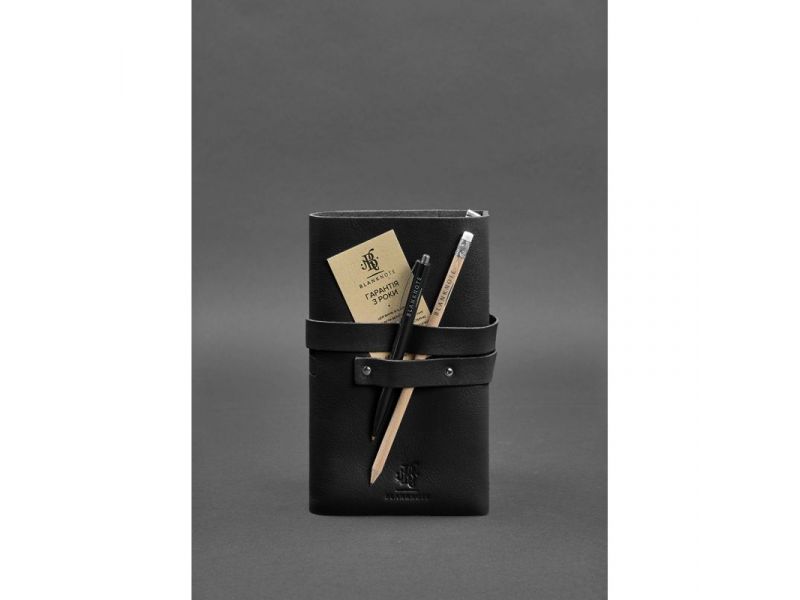 Кожаный блокнот (Софт-бук) 1.0 черный, фото 3