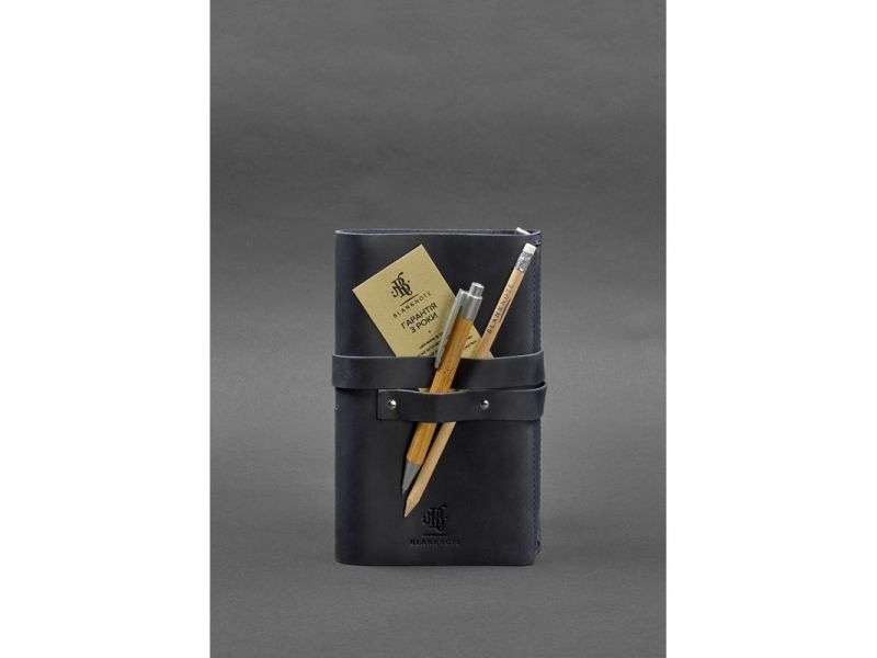 Кожаный блокнот (Софт-бук) 1.0 синий, фото 3