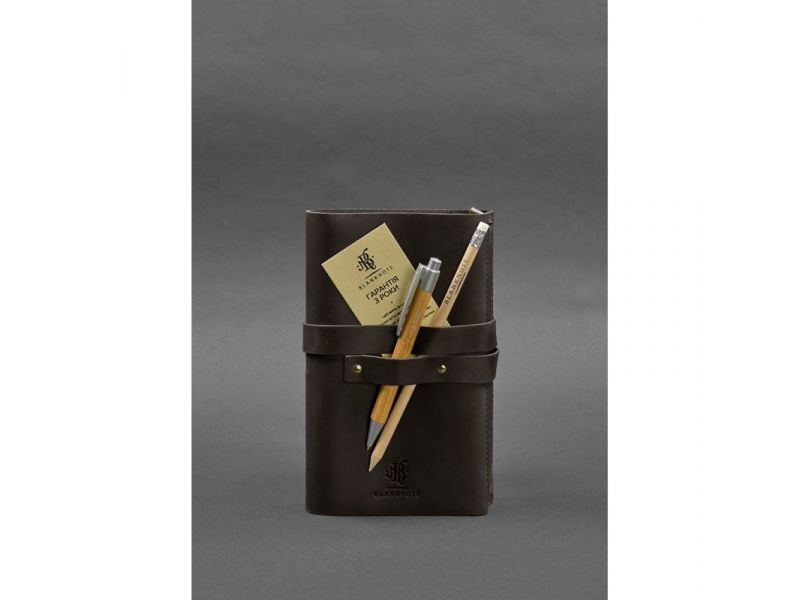 Кожаный блокнот (Софт-бук) 1.0 темно-коричневый, фото 3