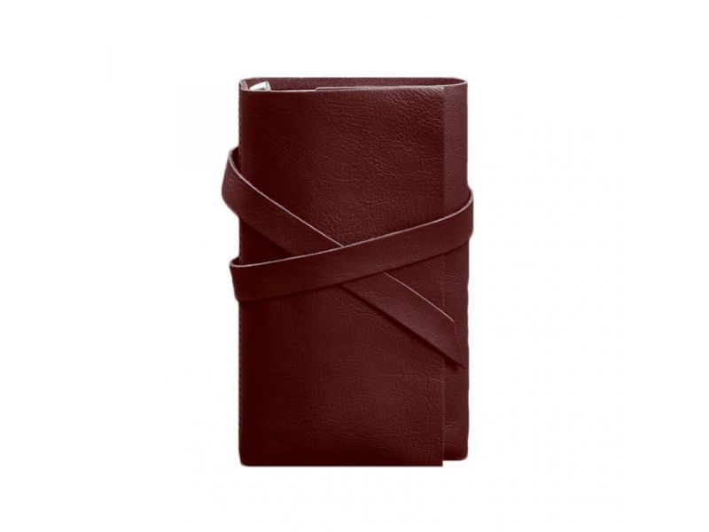 Кожаный блокнот (Софт-бук) 1.0 бордовый, фото 5