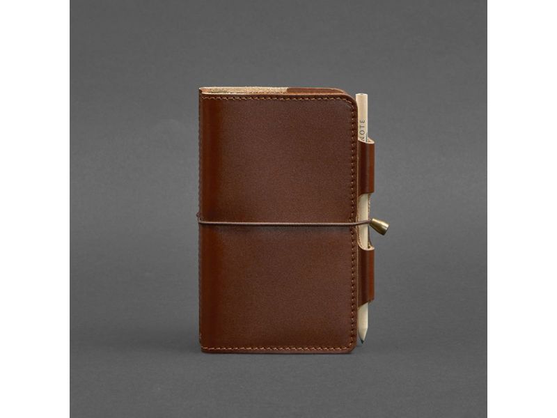 Кожаный блокнот (Софт-бук) 3.0 светло-коричневый, фото 5