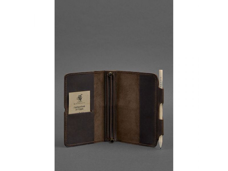 Кожаный блокнот (Софт-бук) 3.0 темно-коричневый, фото 3