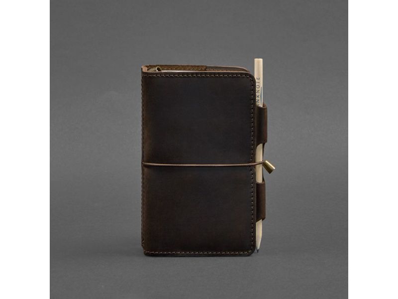 Кожаный блокнот (Софт-бук) 3.0 темно-коричневый, фото 5