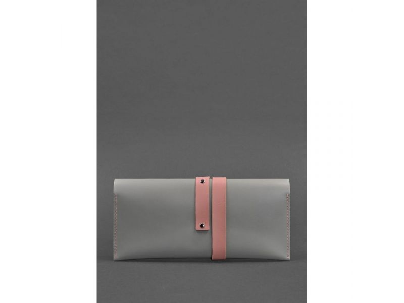 Кожаный женский тревел-кейс Voyager 1.0 Серый с розовым, фото 3