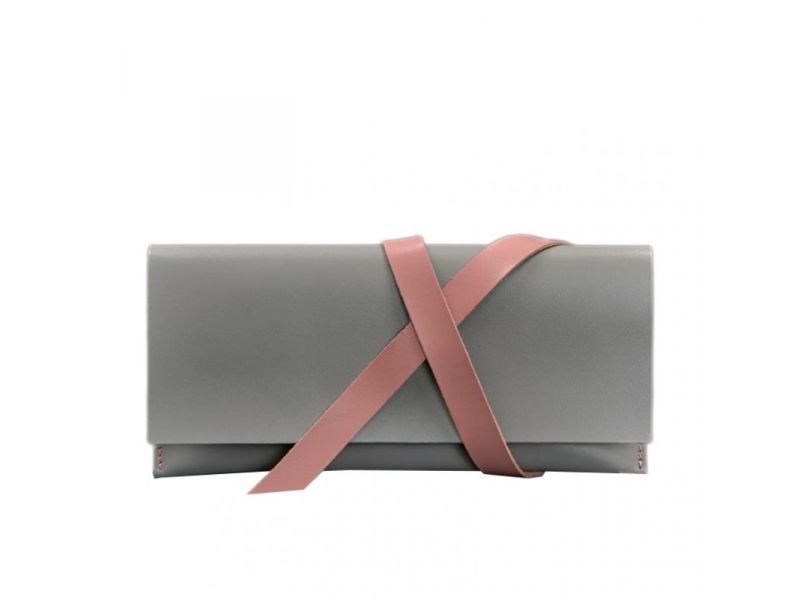 Кожаный женский тревел-кейс Voyager 1.0 Серый с розовым, фото 6