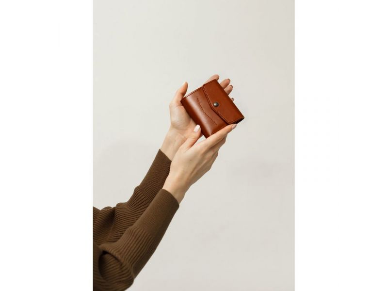 Кожаный кошелек 2.1 светло-коричневый, фото 6