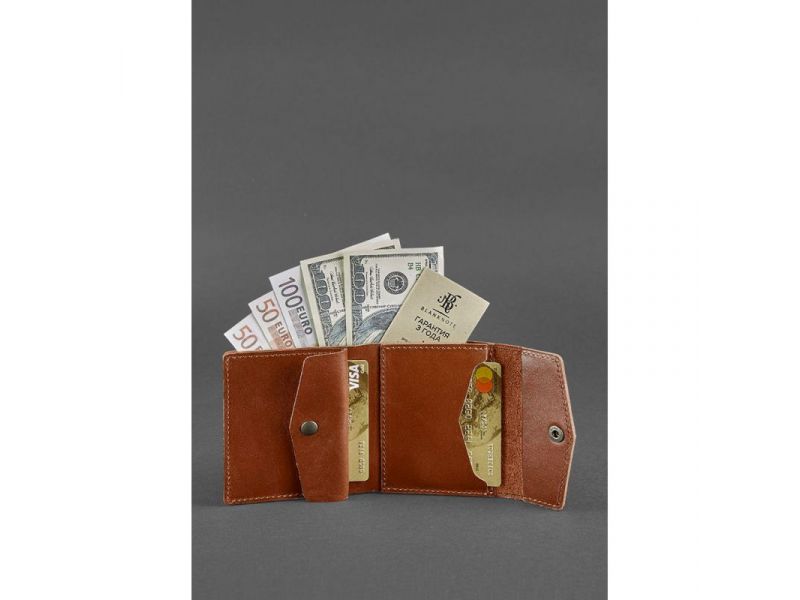 Кожаный кошелек 2.1 светло-коричневый, фото 3