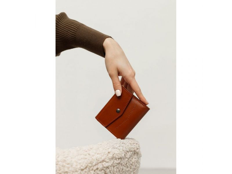 Кожаный кошелек 2.1 светло-коричневый, фото 1