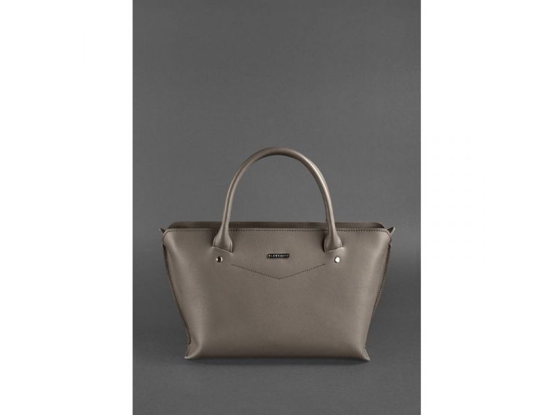 Женская кожаная сумка Midi темно-бежевая, фото 2