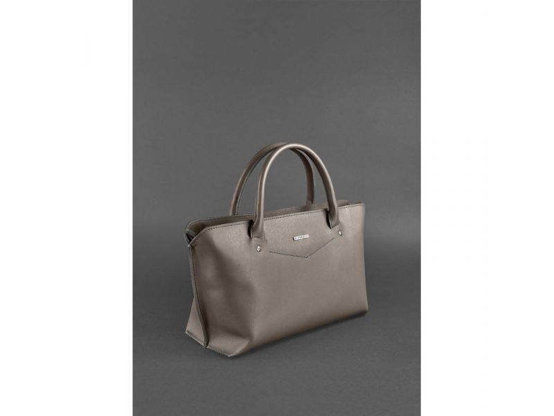 Женская кожаная сумка Midi темно-бежевая, фото 3