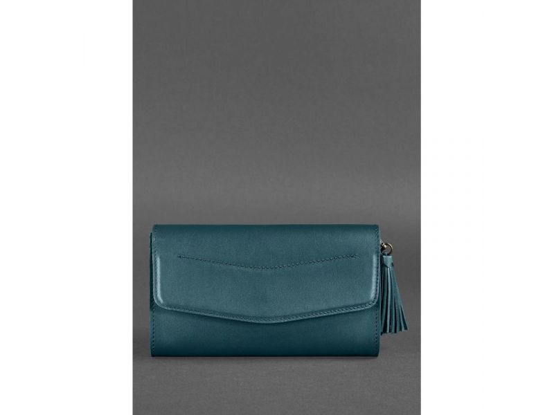 Кожаная женская сумка Элис зеленая, фото 2