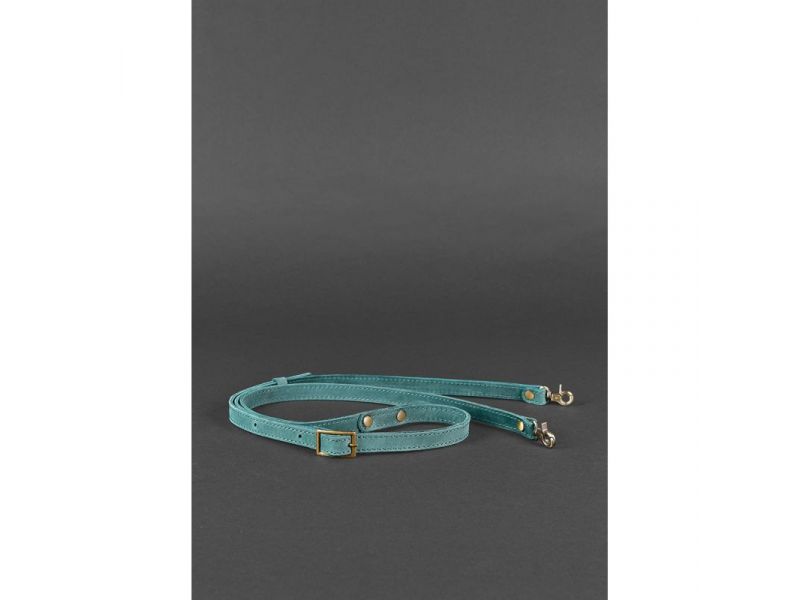 Кожаная плетеная женская сумка Пазл S зеленая Crazy Horse, фото 7