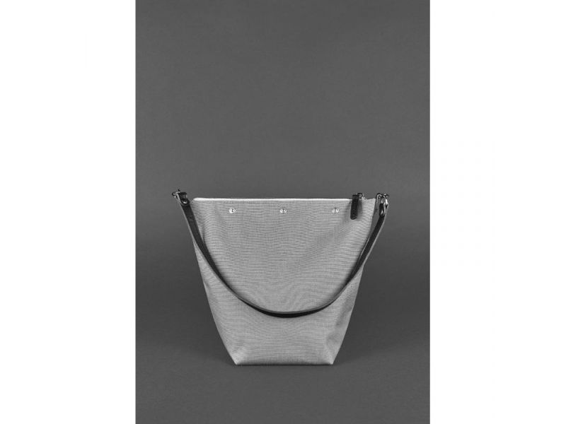 Кожаная плетеная женская сумка Пазл M черная Krast, фото 4