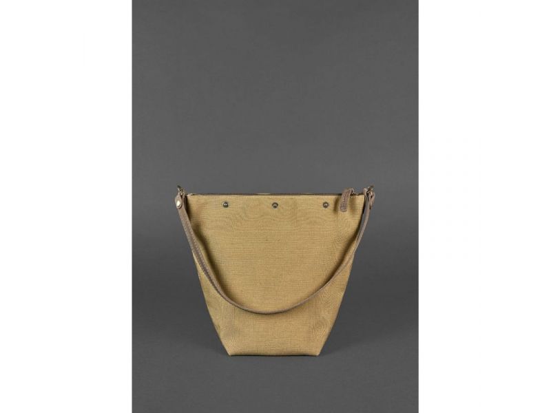 Кожаная плетеная женская сумка Пазл M темно-коричневая Crazy Horse, фото 4