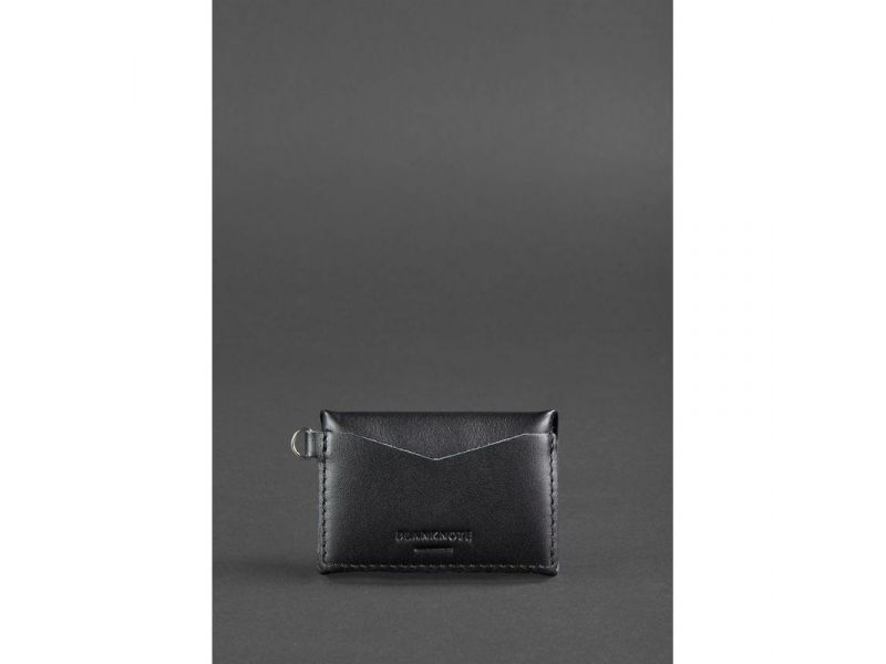 Кожаная монетница с клапаном 1.0 черная, фото 5