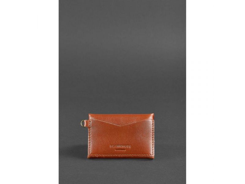 Кожаная монетница с клапаном 1.0 светло-коричневая, фото 5