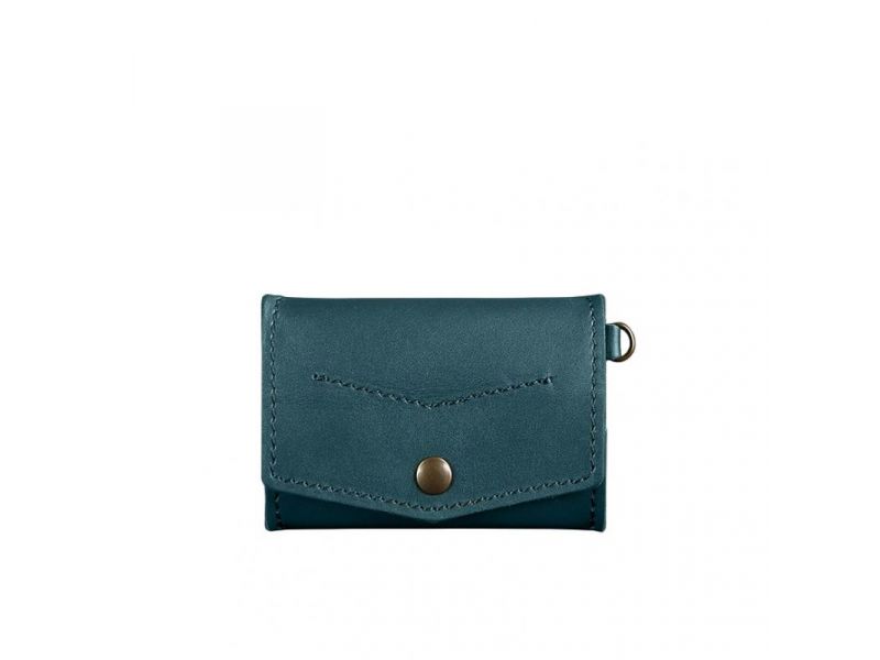 Женская кожаная монетница с клапаном 1.0 зеленая, фото 7