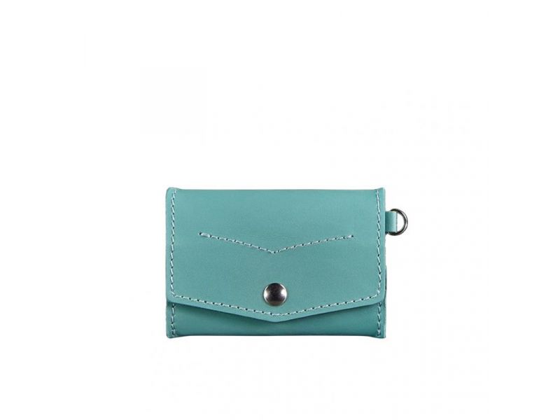 Женская кожаная монетница с клапаном 1.0 бирюзовая, фото 7