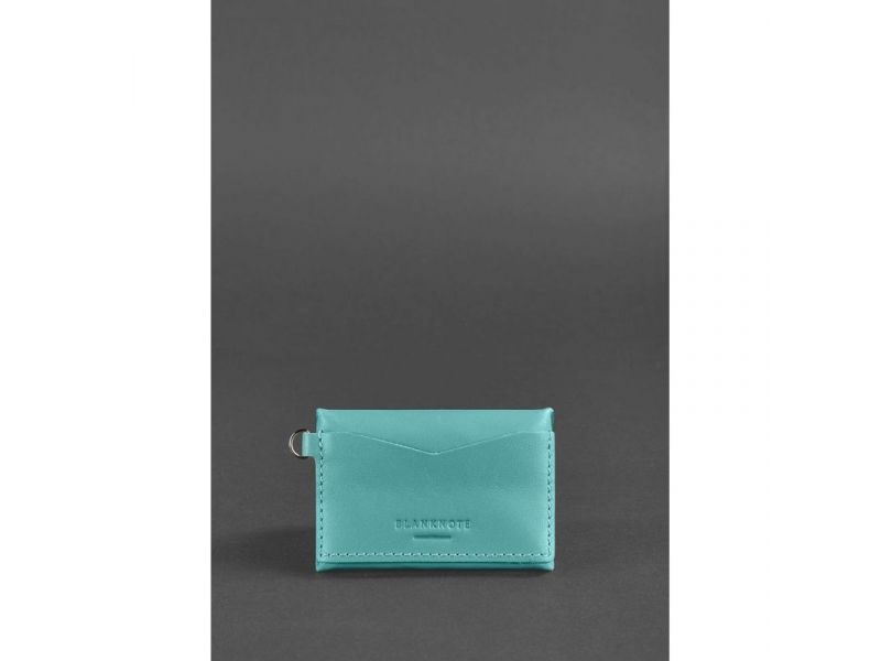 Женская кожаная монетница с клапаном 1.0 бирюзовая, фото 5