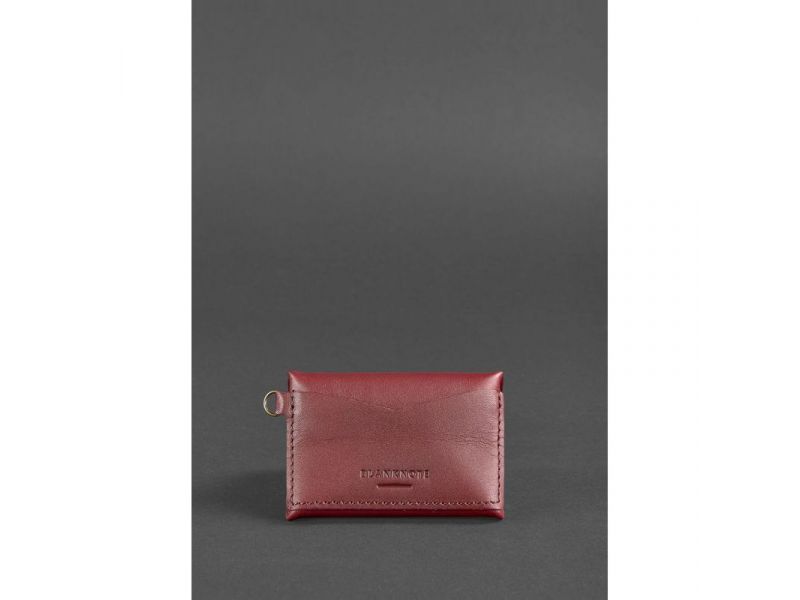 Женская кожаная монетница с клапаном 1.0 бордовая, фото 5