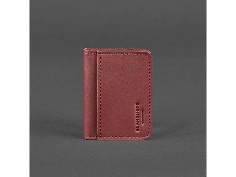 Женская кожаная обложка для ID-паспорта и водительских прав 4.0 бордовая, фото 5