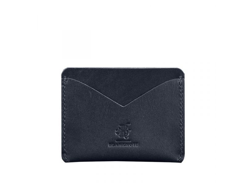 Кожаная визитница 5.0 темно-синяя, фото 5