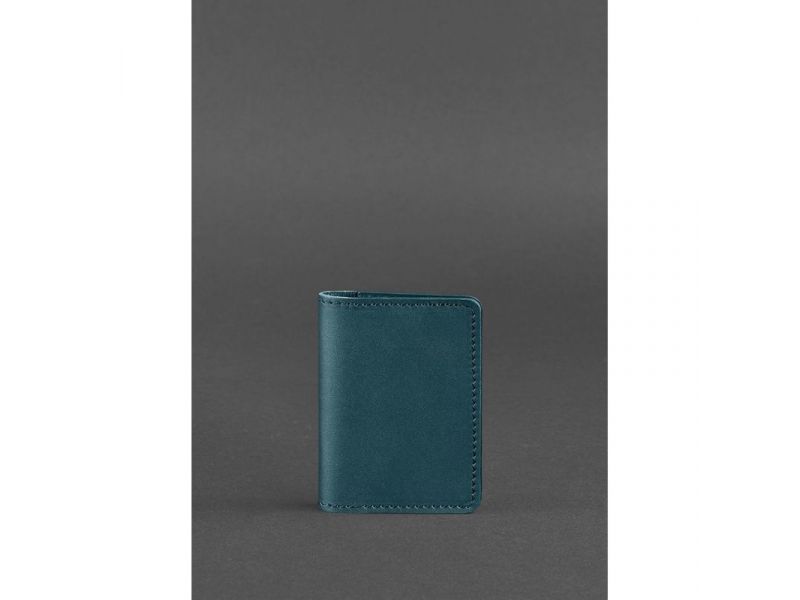 Женский кожаный кард-кейс (визитница) 6.0 зеленый, фото 1