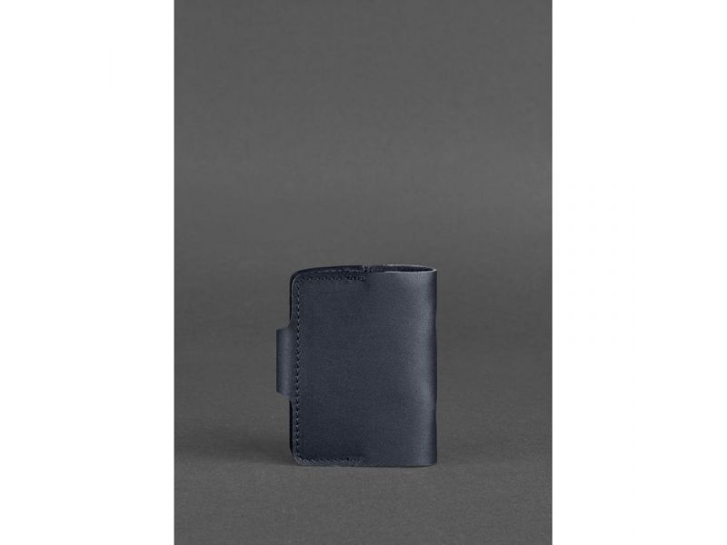 Кожаный кард-кейс 7.1 (Книжечка) темно-синий, фото 4