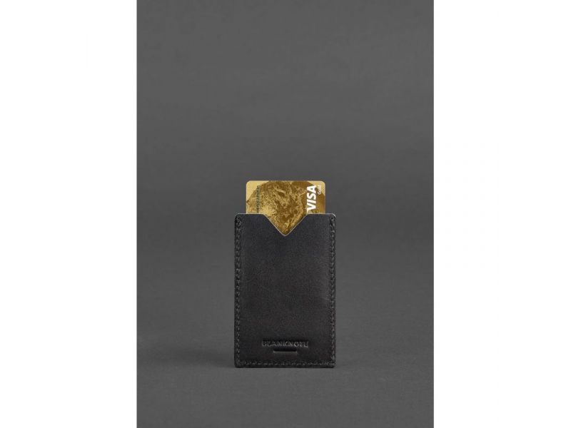 Кожаный кард-кейс 8.0 черный, фото 4