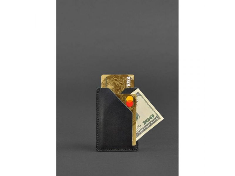 Кожаный кард-кейс 8.0 черный, фото 2