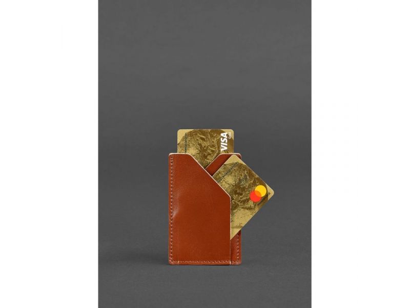 Кожаный кард-кейс 8.0 светло-коричневый, фото 3