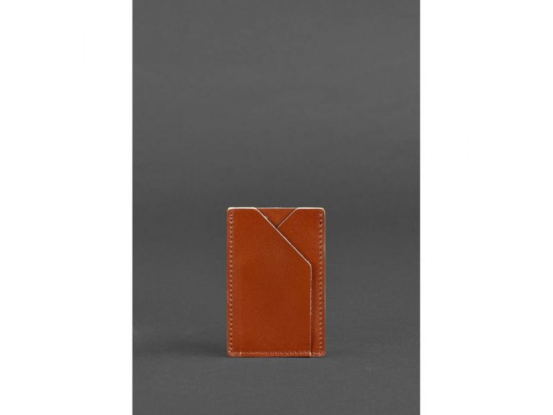 Кожаный кард-кейс 8.0 светло-коричневый, фото 1