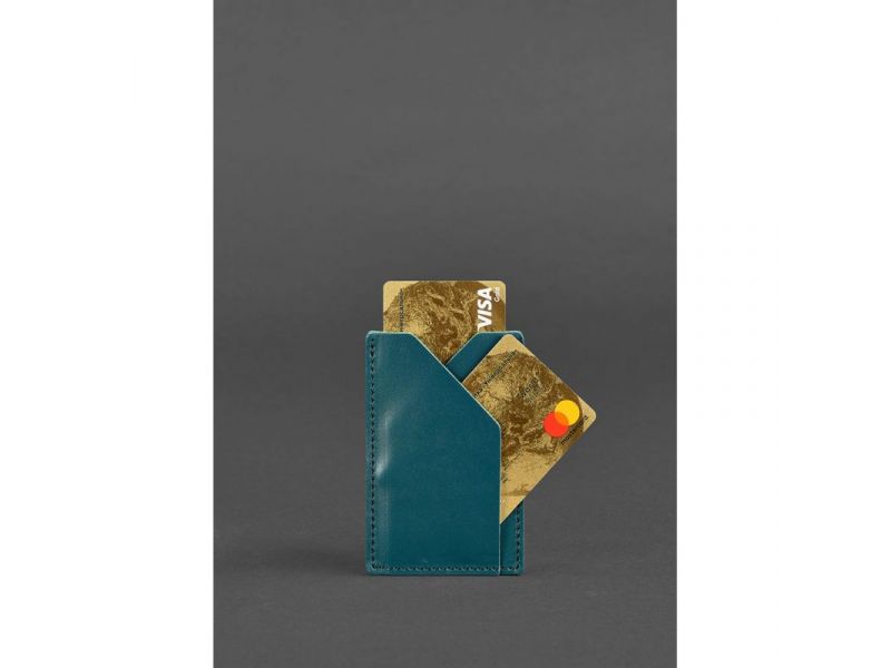 Женский кожаный кард-кейс 8.0 зеленый, фото 3