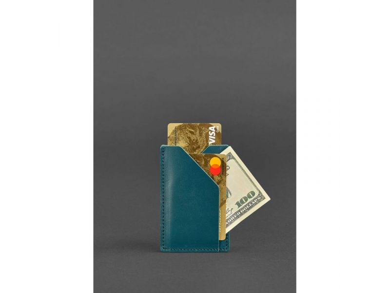 Женский кожаный кард-кейс 8.0 зеленый, фото 2