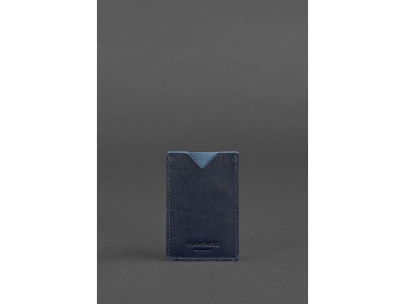 Кожаный кард-кейс 8.0 темно-синий, фото 5