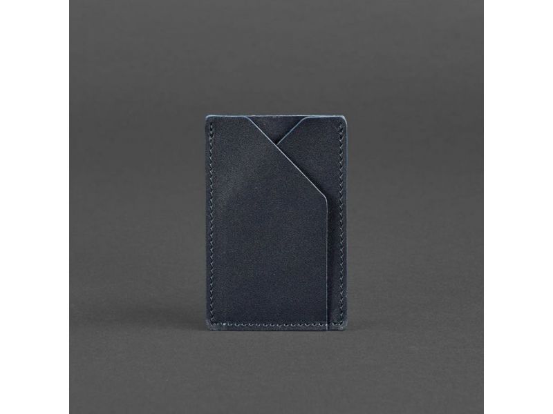 Кожаный кард-кейс 8.0 темно-синий, фото 6