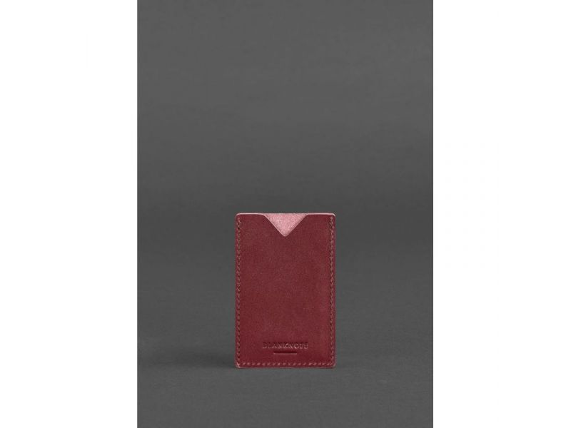 Женский кожаный кард-кейс 8.0 бордовый, фото 5