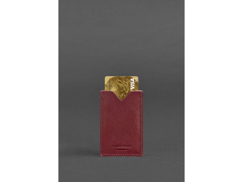 Женский кожаный кард-кейс 8.0 бордовый, фото 4